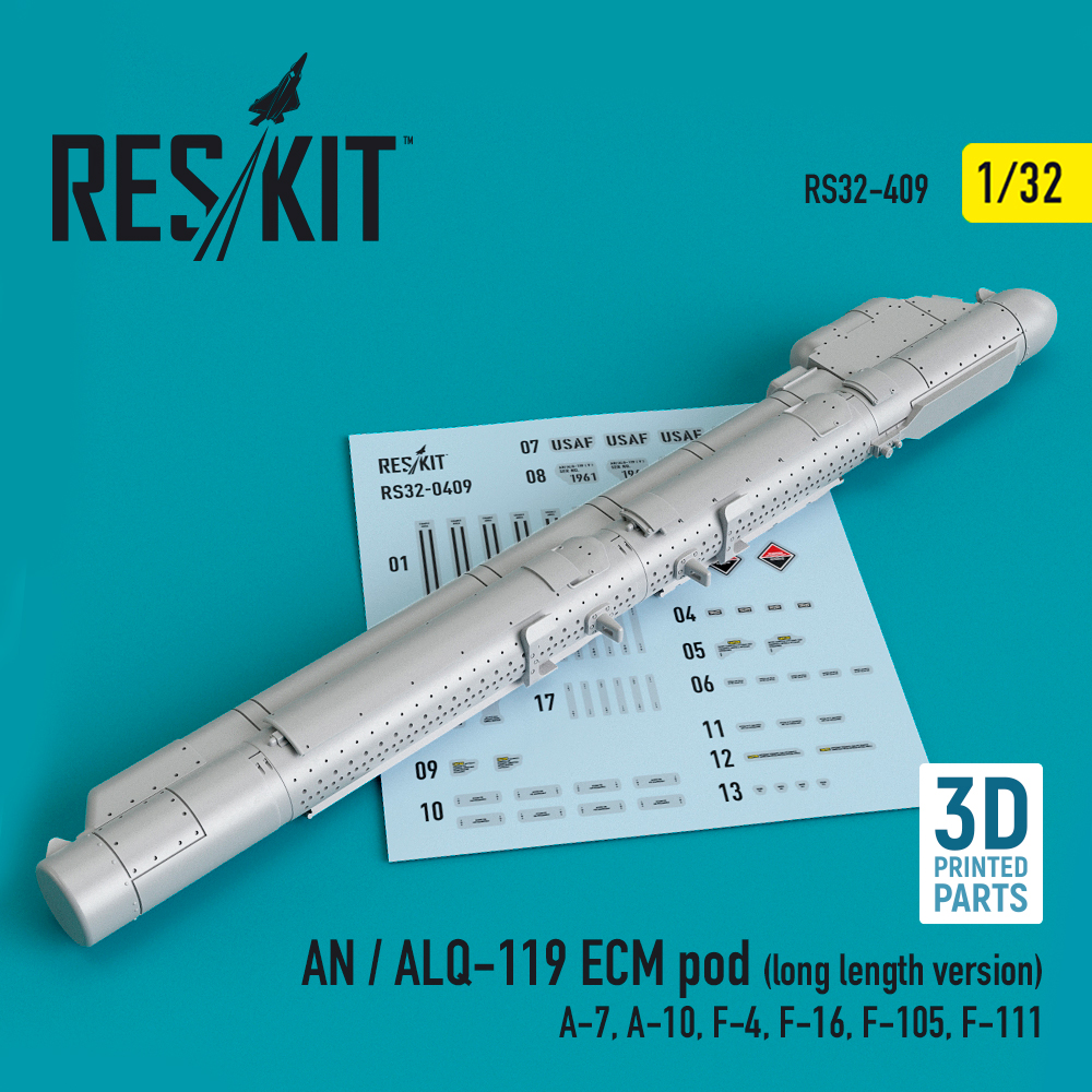 Additions (3D resin printing) 1/32 AN / ALQ-119 ECM pod (long length version)