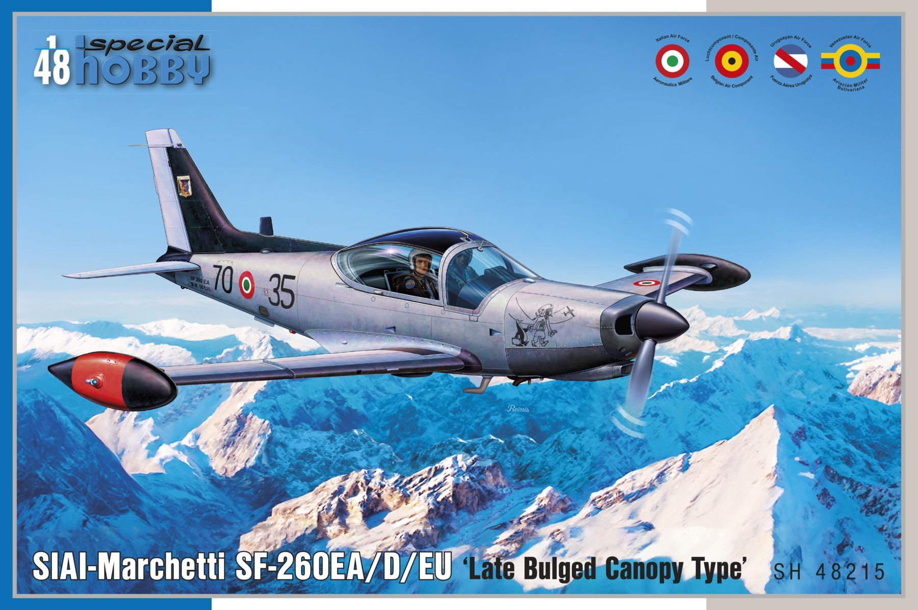 Model kit 1/48 SF-260EA/D/EU Late Bulged Canopy (5x) (Special Hobby)