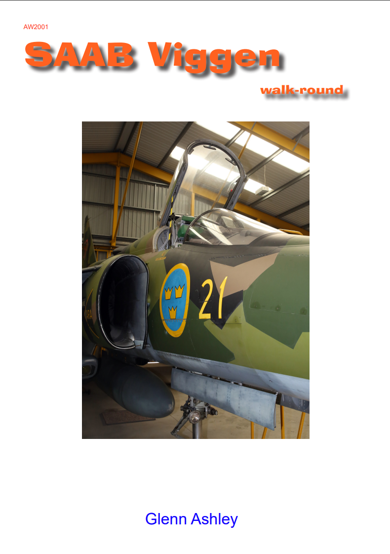 Aircraft books Saab Viggen walk round. 50 A4 pages (GA Publishing)