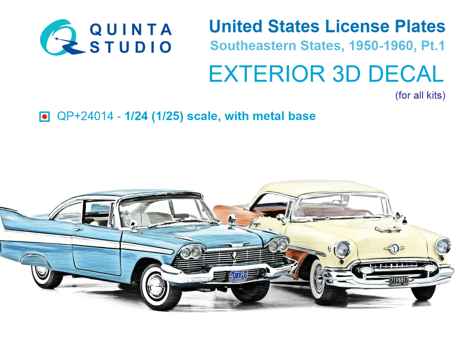 Southeastern U.S. License Plates 1950-1960 Pt.1 (All kits) (with metal base)