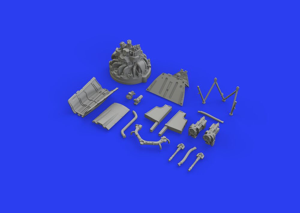 Additions (3D resin printing) 1/48 Focke-Wulf Fw-190A-8 fuselage guns (designed to be used with Eduard kits)