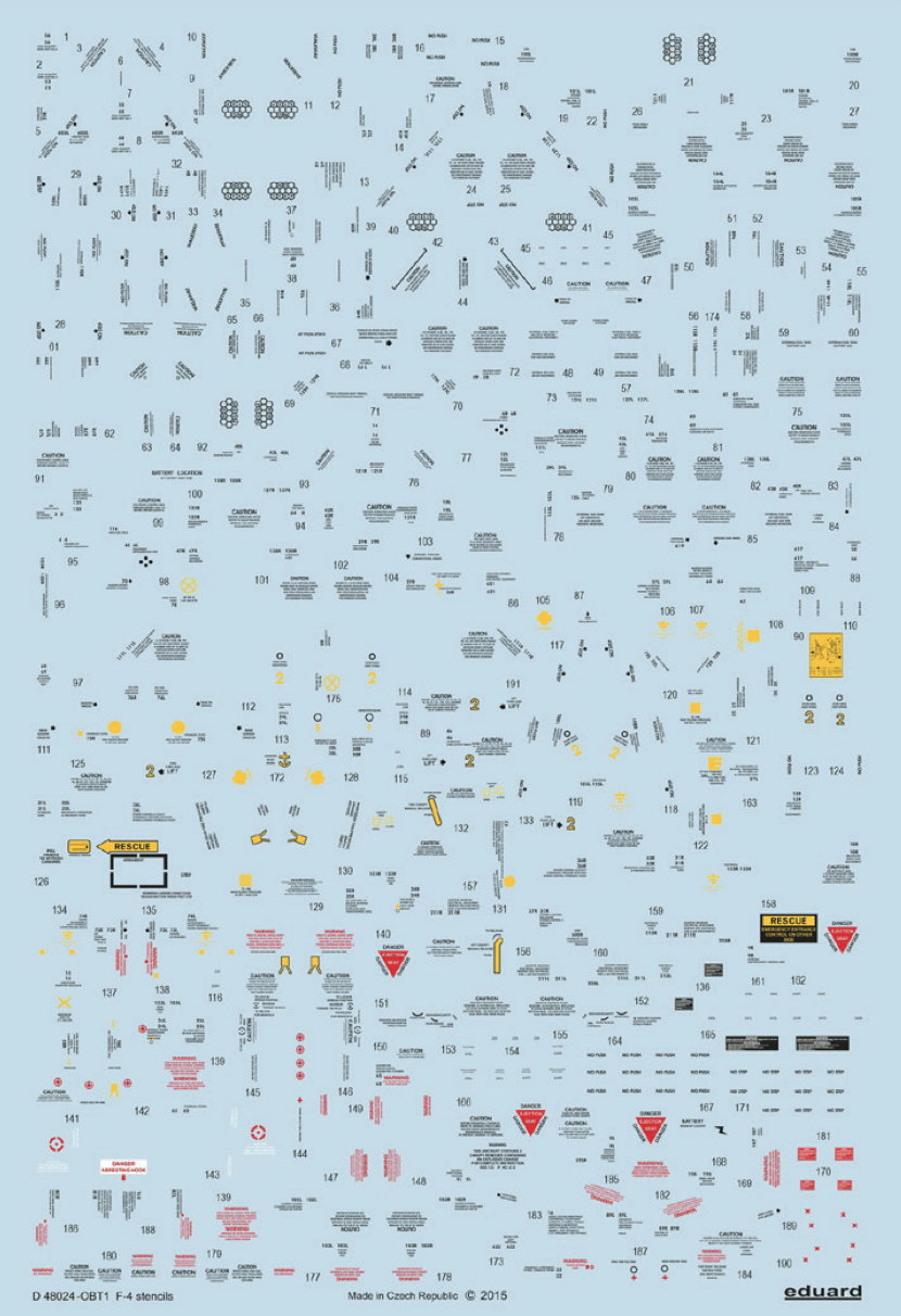 Decal 1/48 F-4B stencils (TAM)