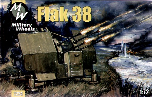 Model kit 1/72 Flak 38 German (Military Wheels)