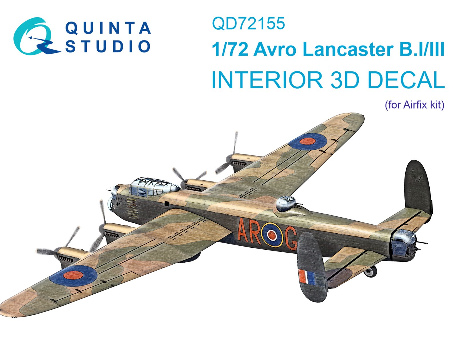 Avro Lancaster B.I/III 3D-Printed & coloured Interior on decal paper (Airfix)