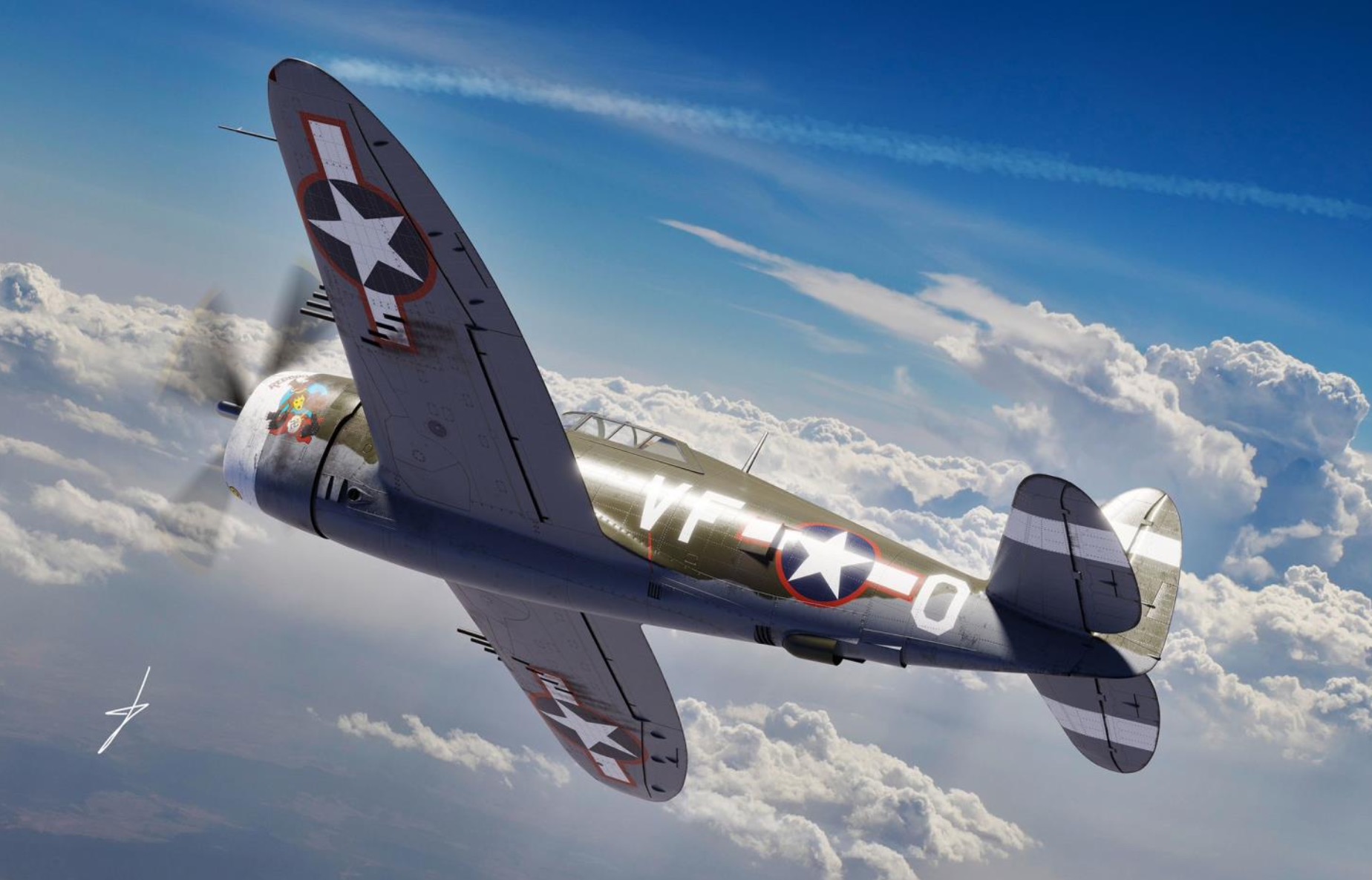 Model kit 1/48 Republic P-47C-2 Thunderbolt Razorback (Dora Wings)