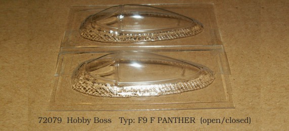 Vacu Canopy 1/72 F9F Panther open/closed (HOBBYB) (Rob Taurus)