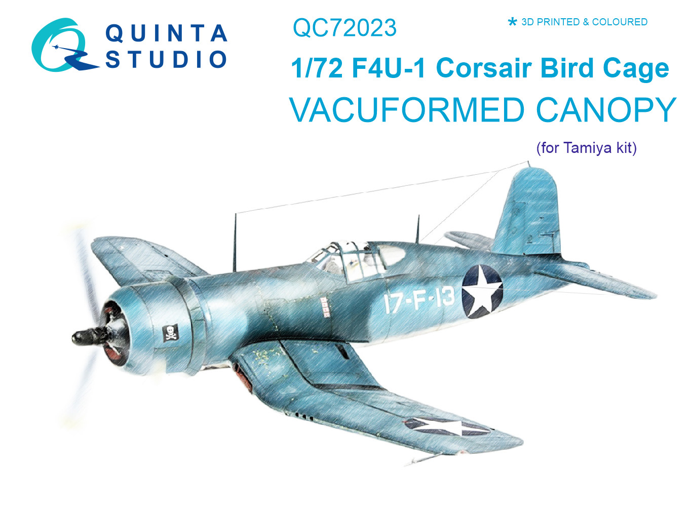 F4U-1 Corsair (Bird cage) vacuuformed clear canopy (for Tamiya  kit)
