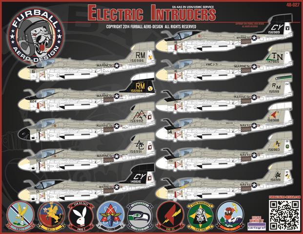 Decal 1/48 "Electric Intruders" (Furball Aero-Design)