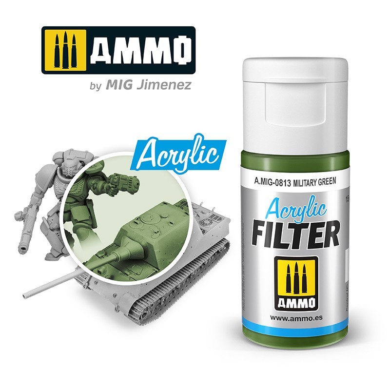 ACRYLIC FILTER Military Green(15mL) (Ammo Mig)