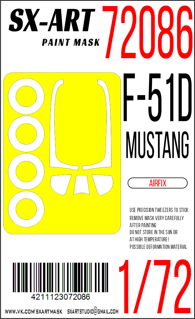 Paint Mask 1/72 P-51D Mustang (Airfix)
