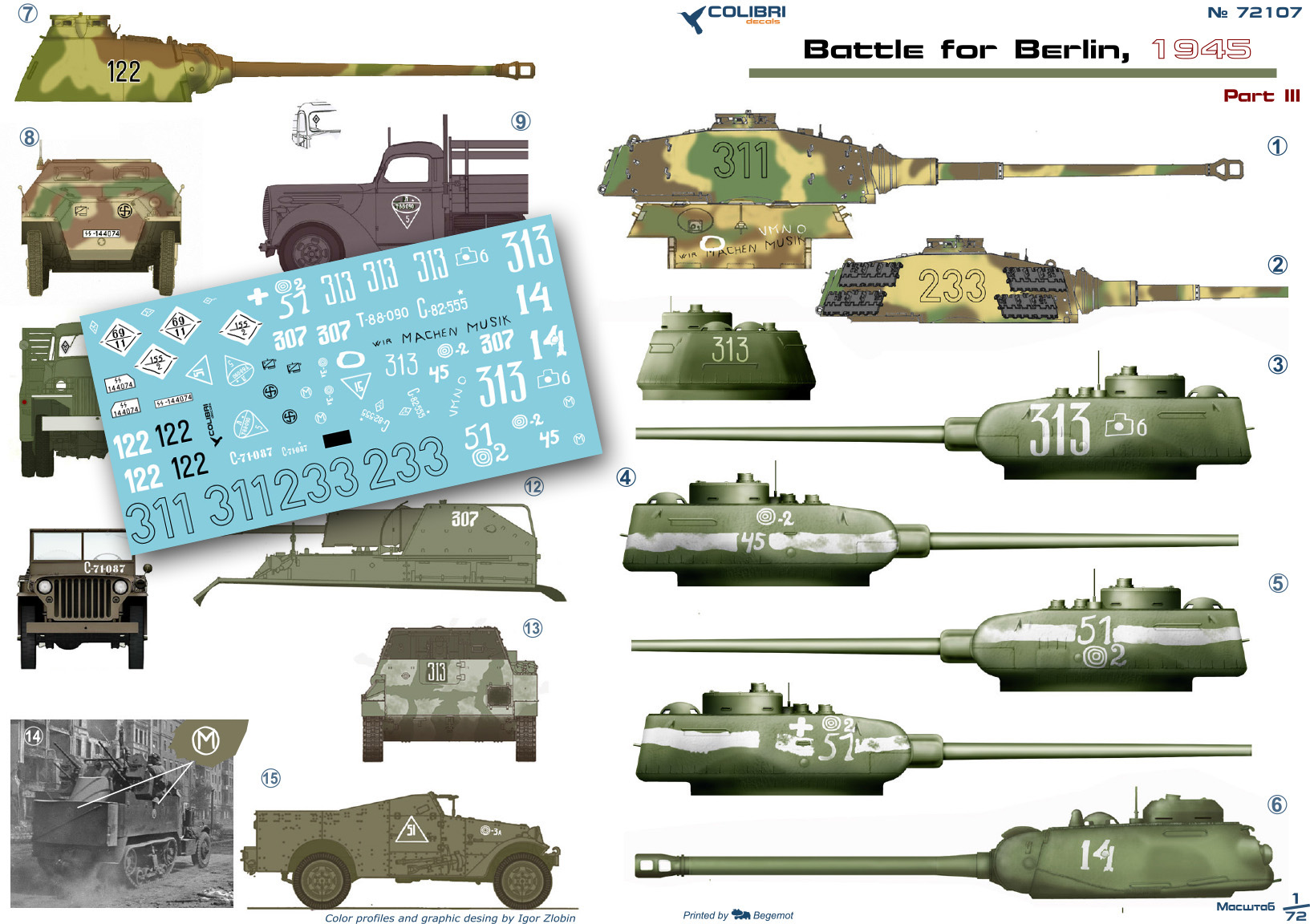 Decal 1/72 Battle for Berlin 45 - Part III (Colibri Decals)