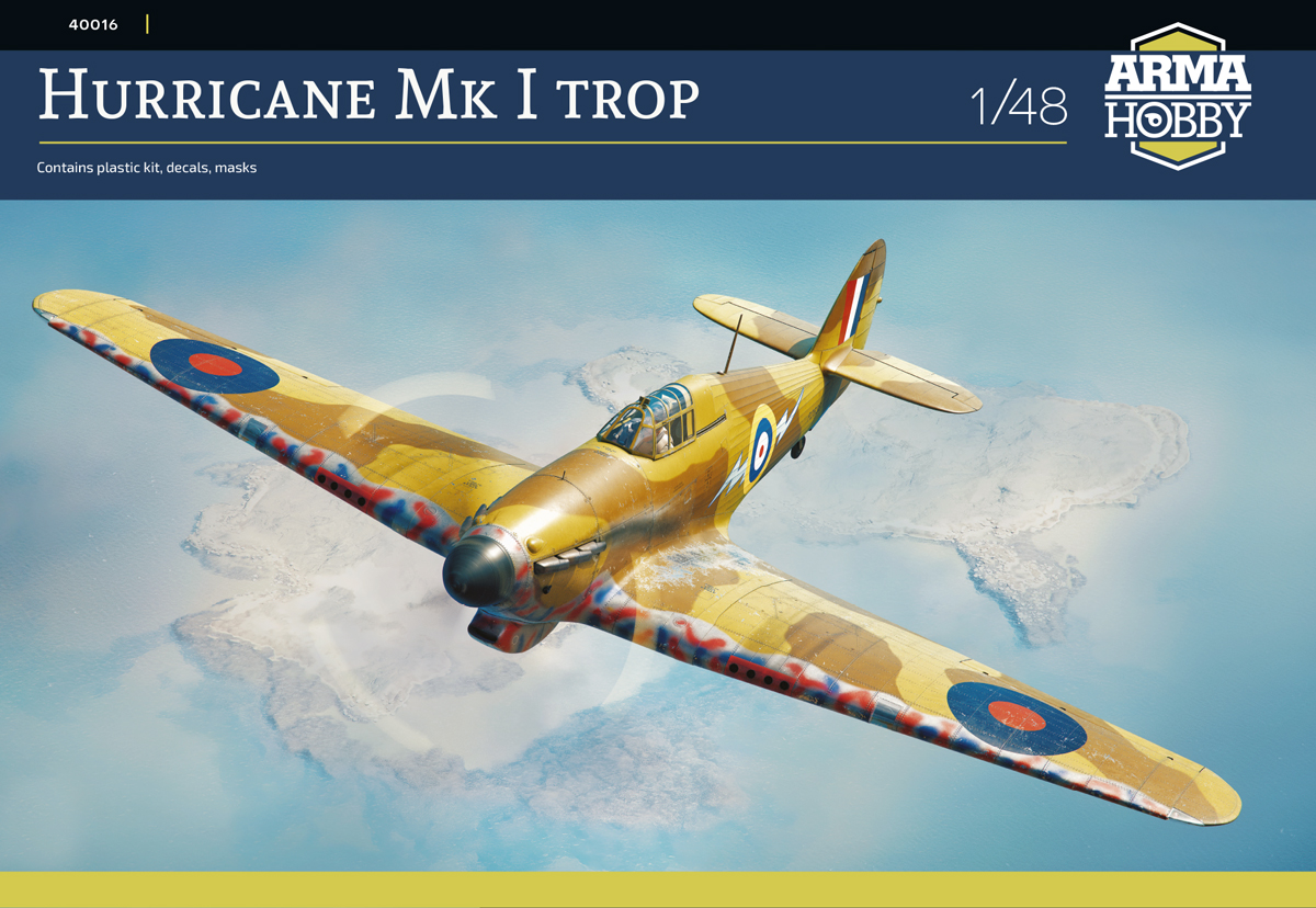 Model kit 1/48 Hawker Hurricane Mk.I trop (Arma Hobby)