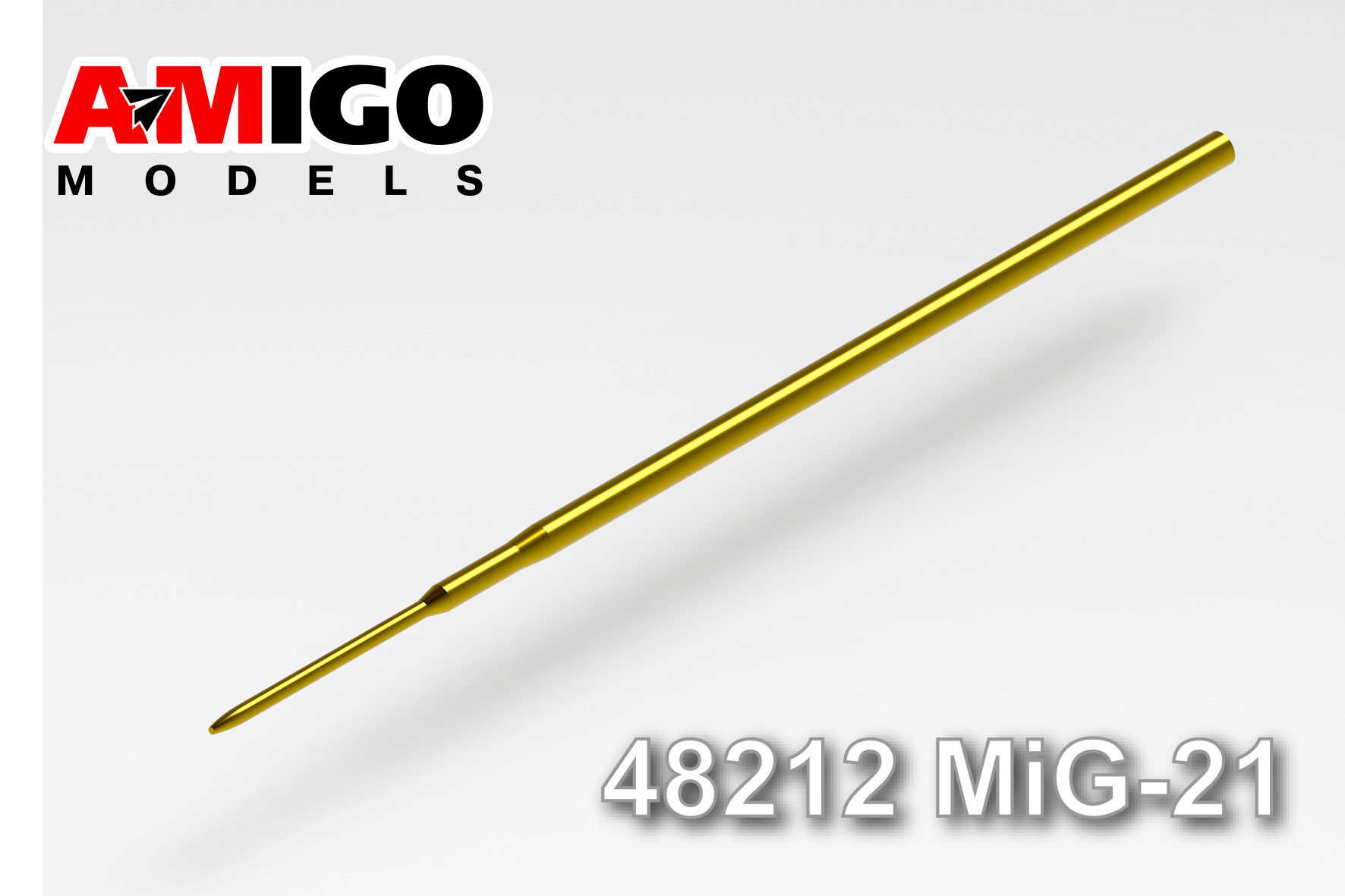 Aircraft detailing sets (brass) 1/48 Pitot tube of MiG-21 PF/PM family aircraft (Amigo Models)