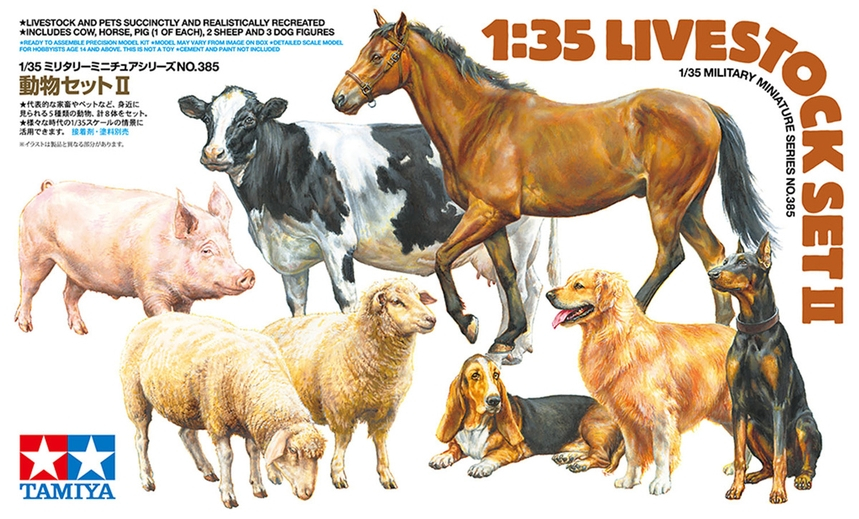 Figures (resin) 1/35 Livestock Set II (Tamiya)