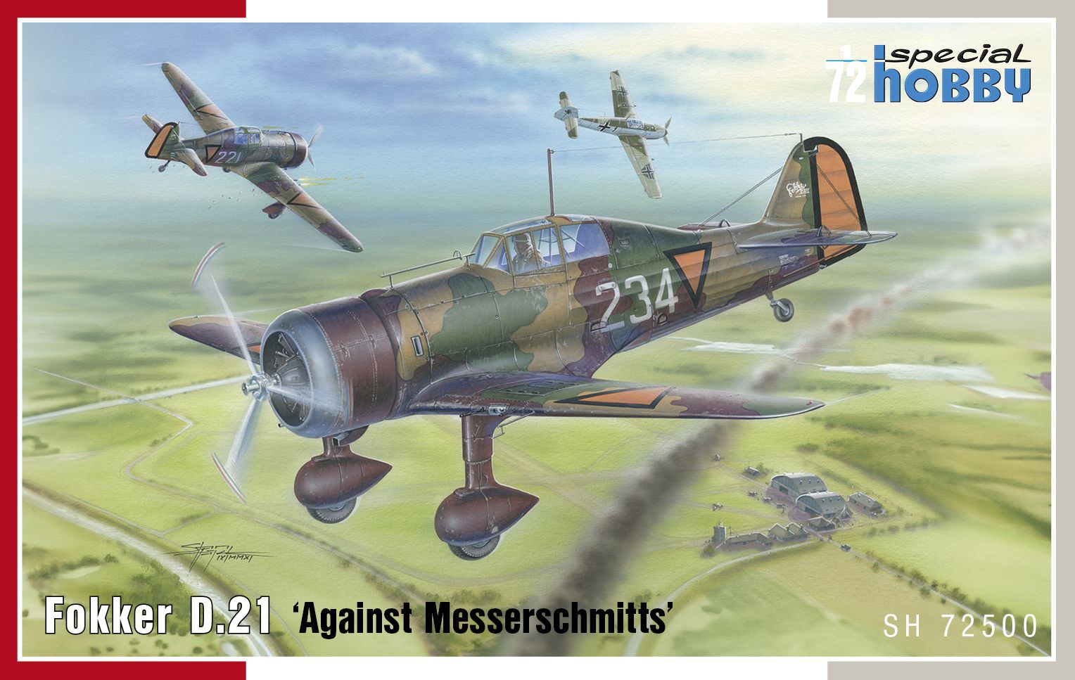 Model kit 1/72 Fokker D.21 'Against Messerschmitts' (Special Hobby)