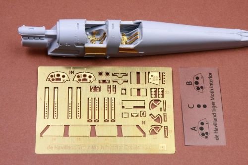 Additions (3D resin printing) 1/48 de Havilland Dh-82a Tiger Moth cockpit set (designed to be used with Airfix kits)