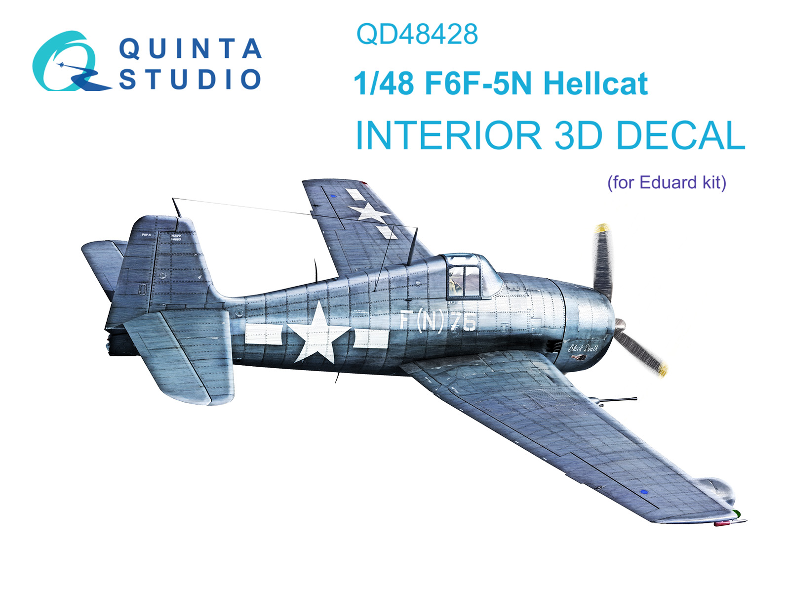 F6F-5N Hellcat 3D-Printed & coloured Interior on decal paper (Eduard)
