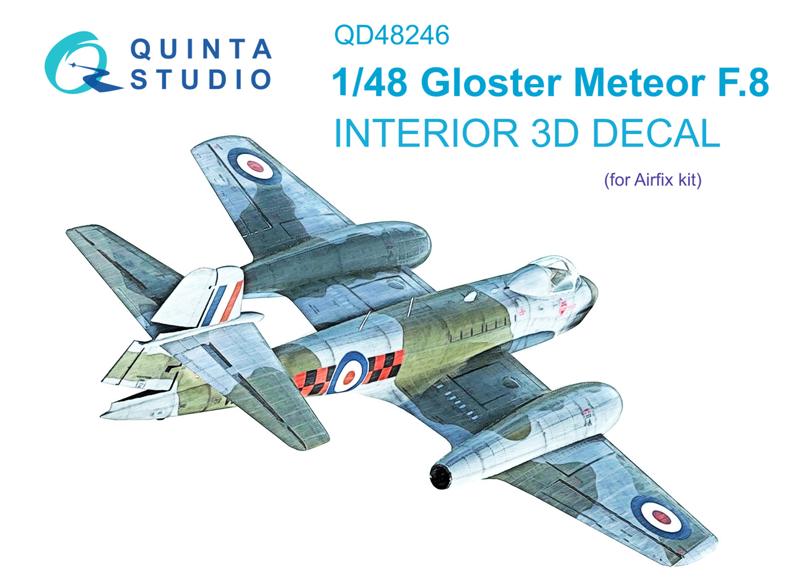 Meteor F.8 3D-Printed & coloured Interior on decal paper (Airfix)