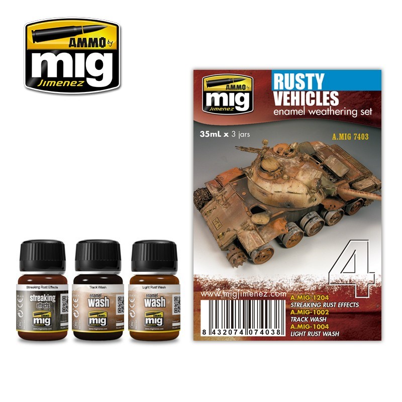 Rusty Vehicles (3x35mL) (Ammo Mig)