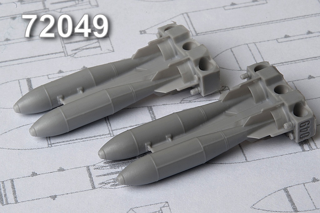 Additions (3D resin printing) 1/72 FAB-250 M-62 250 kg High-Explosive bomb (Advanced Modeling) 