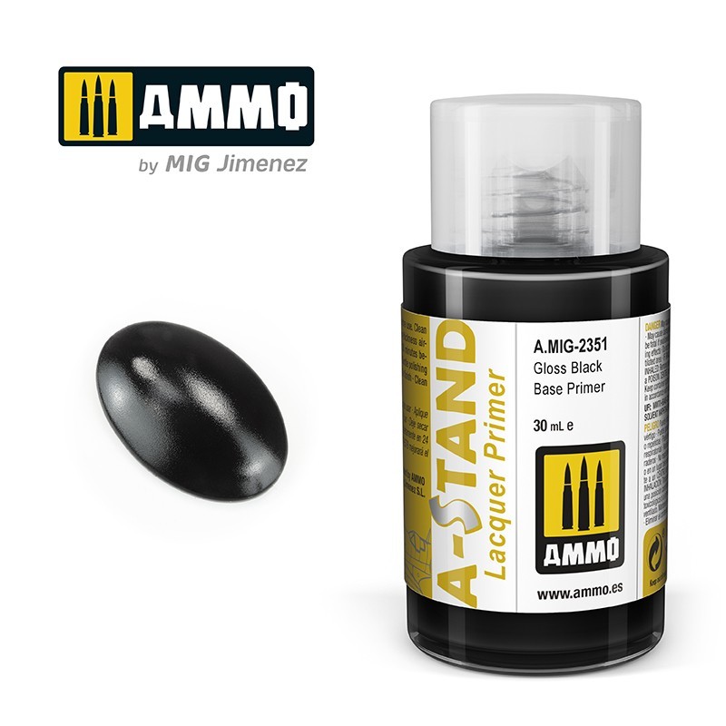 A-STAND Gloss Black Base Primer (Ammo Mig) (30ml) 