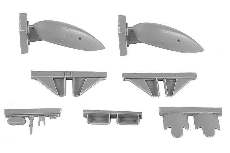 Additions (3D resin printing) 1/48 Bristol Blenheim Mk.I/II Finish AF 1.serie Ski Undercarriage - Fixed Type