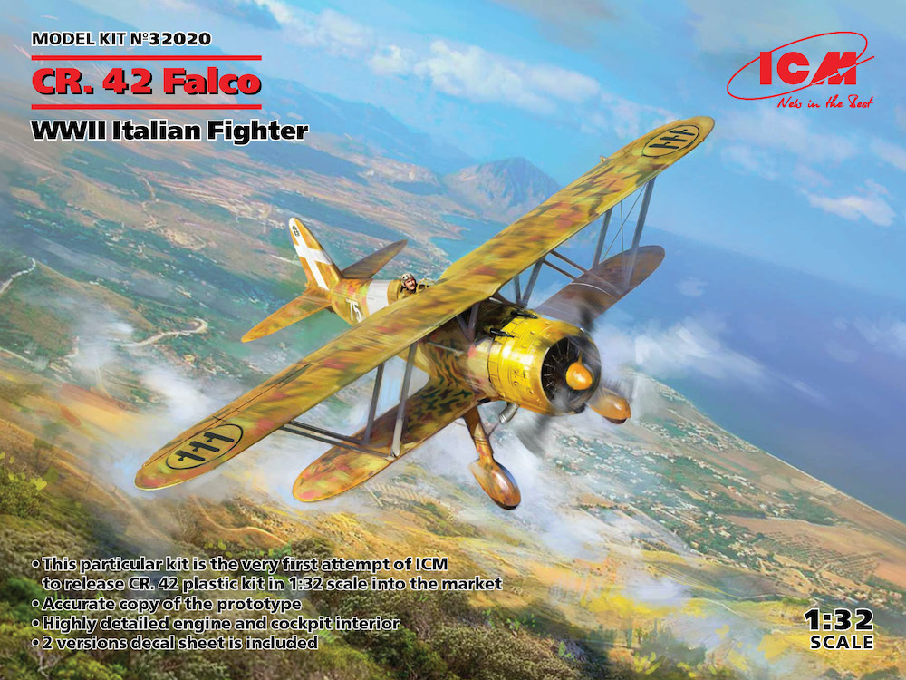 Model kit 1/32 Fiat CR.42 Falco Italian Fighter WWII (ICM)