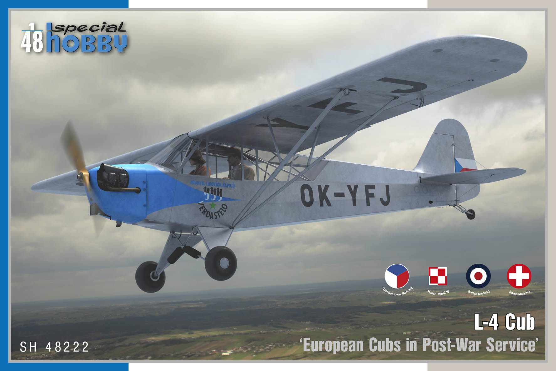 Model kit 1/48 L-4 Cub 'European Cubs in Post-War Service' (Special Hobby)