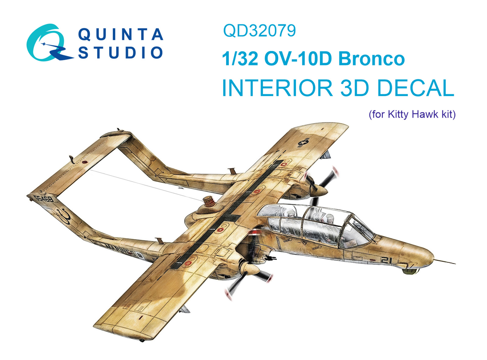 OV-10D 3D-Printed & coloured Interior on decal paper (KittyHawk)