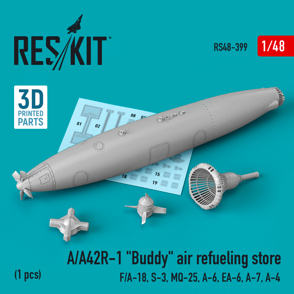 Additions (3D resin printing) 1/48 A/A42R-1 "Buddy" air refueling store (1 pcs) (ResKit)