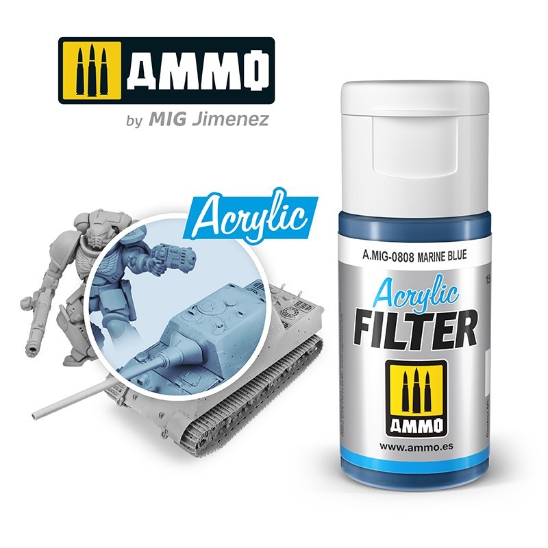 ACRYLIC FILTER Marine Blue (15mL) (Ammo Mig)