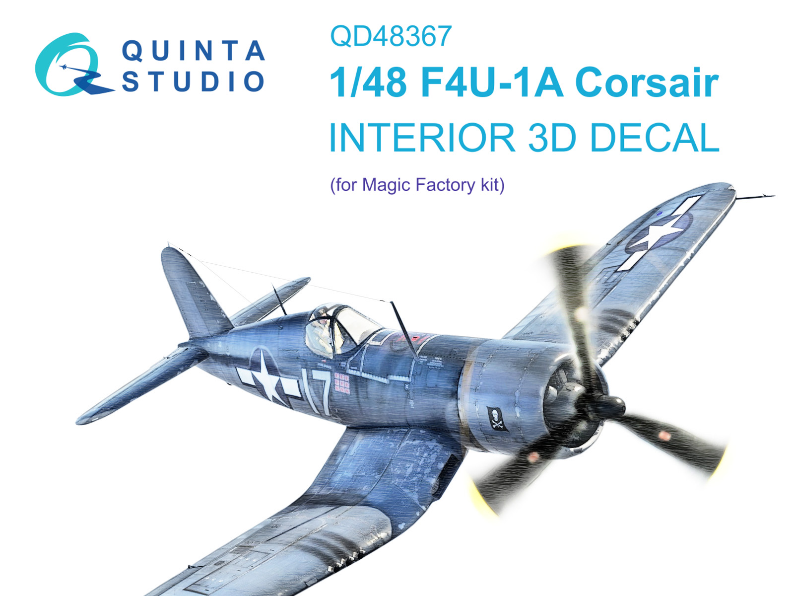 F4U-1A 3D-Printed & coloured Interior on decal paper (Magic Factory)
