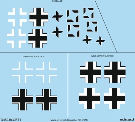 Decal 1/48 Fw 190A-5 national insignia (EDU)