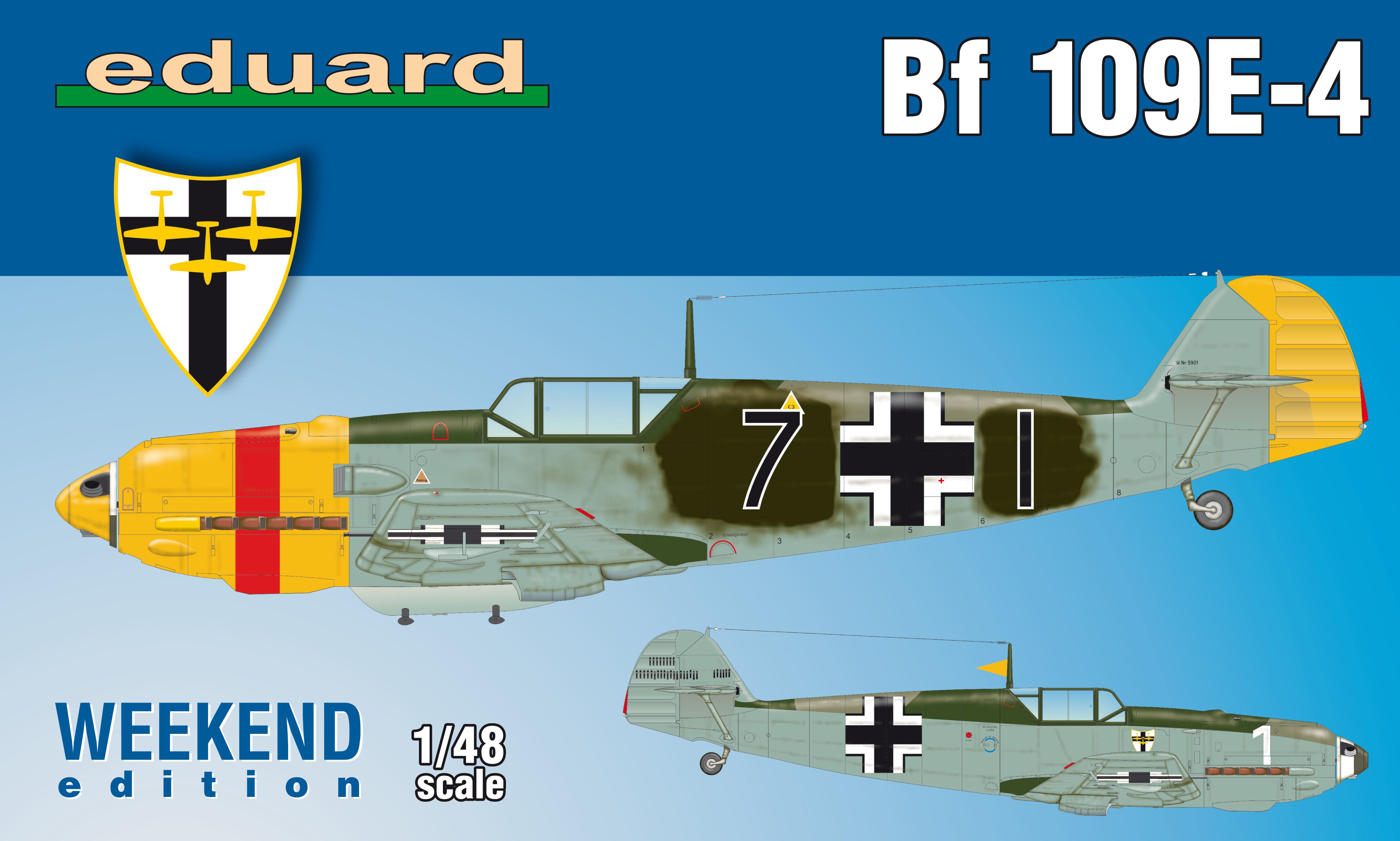 Model kit 1/48 Messerschmitt Bf-109E-4 Weekend edition (Eduard kits)