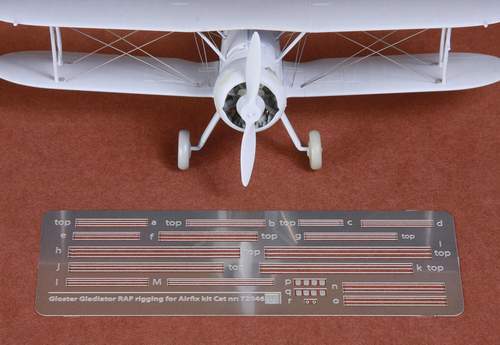 Aircraft detailing sets (etched) 1/72 Gloster Gladiator Mk.I/Mk.II rigging set (designed to be used with Airfix kits)
