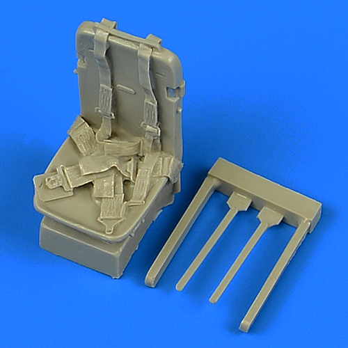 Additions (3D resin printing) 1/32 North-American P-51D Mustang seat with safety belts (designed to be used with Airfix and Trumpeter kits)