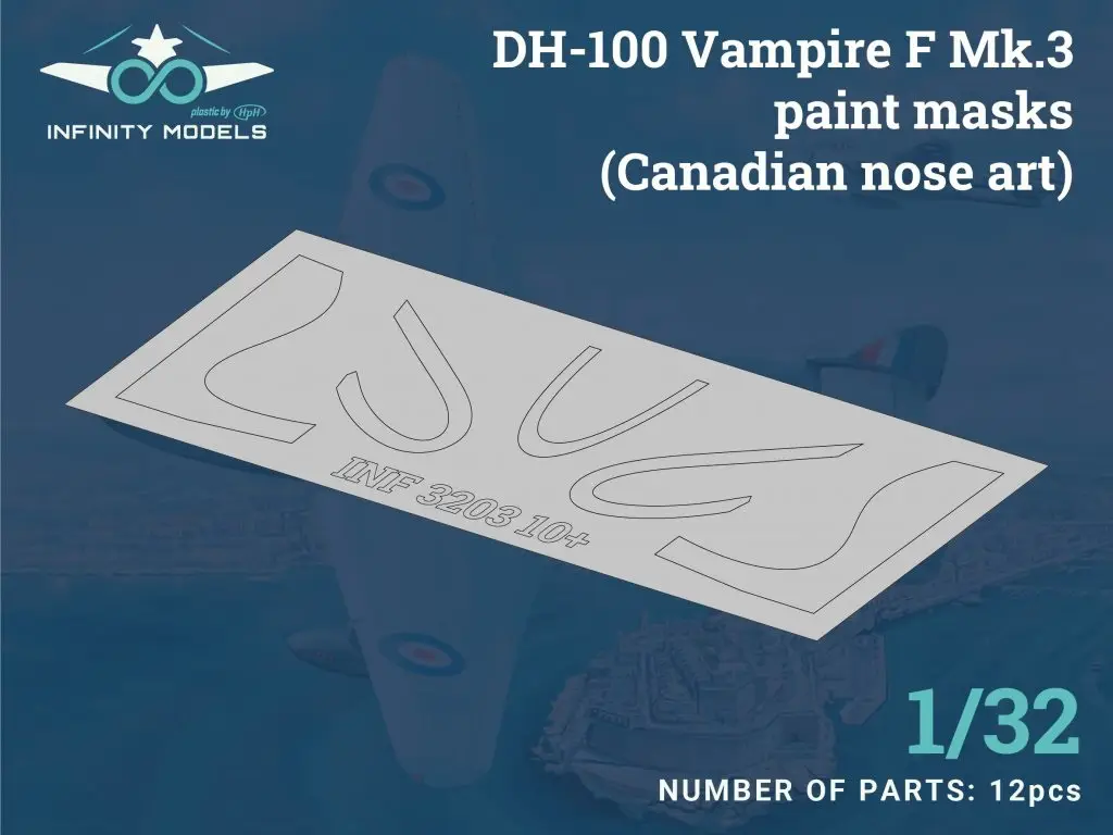 Paint Mask 1/32 de Havilland DH-100 Vampire Mk.3 (Infinity Models)