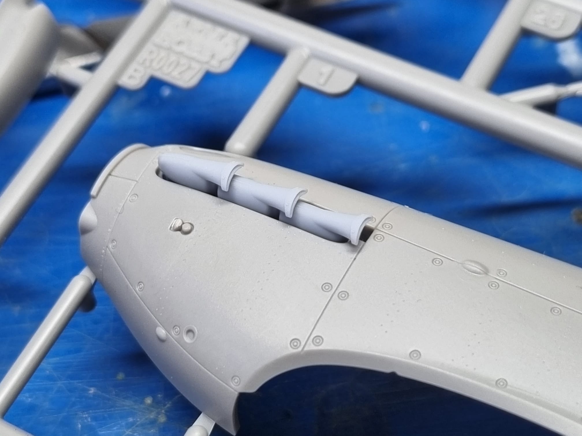 Additions (3D resin printing) 1/48 Hawker Hurricane Mk.II exhaust (designed to be used with Arma Hobby kits) 3D-Printed 