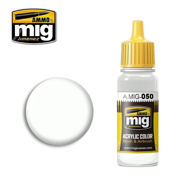 Acrylic paint MATT WHITE (Ammo Mig) (17ml) 