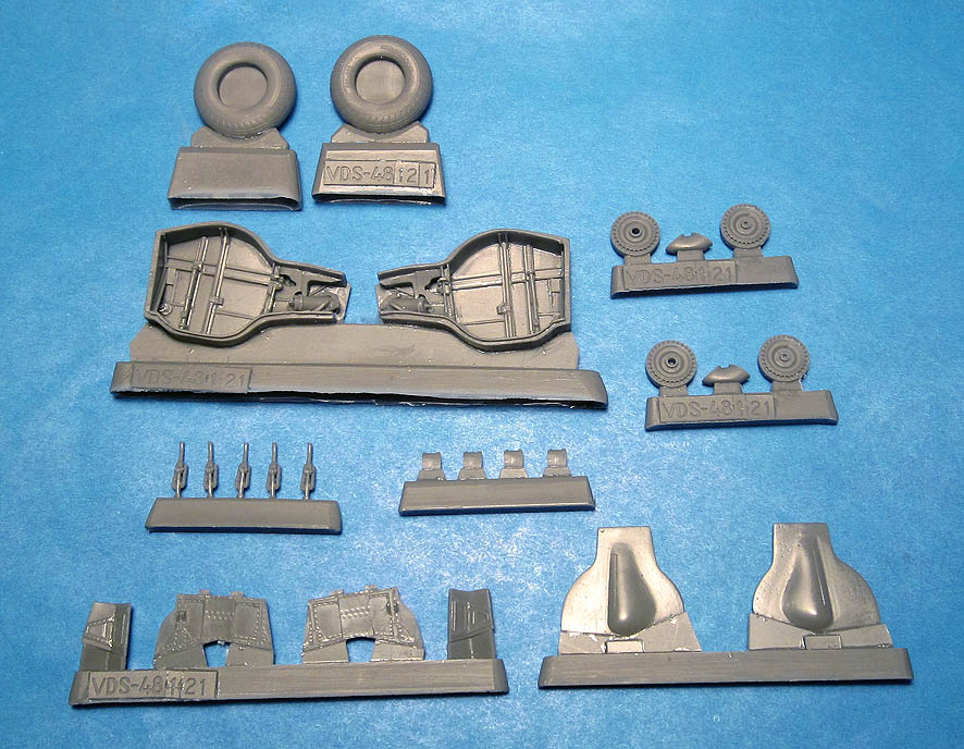 Additions (3D resin printing) 1/48 MiG-3 Wheel Wells and Wheels (Trumpeter) (Vector) 