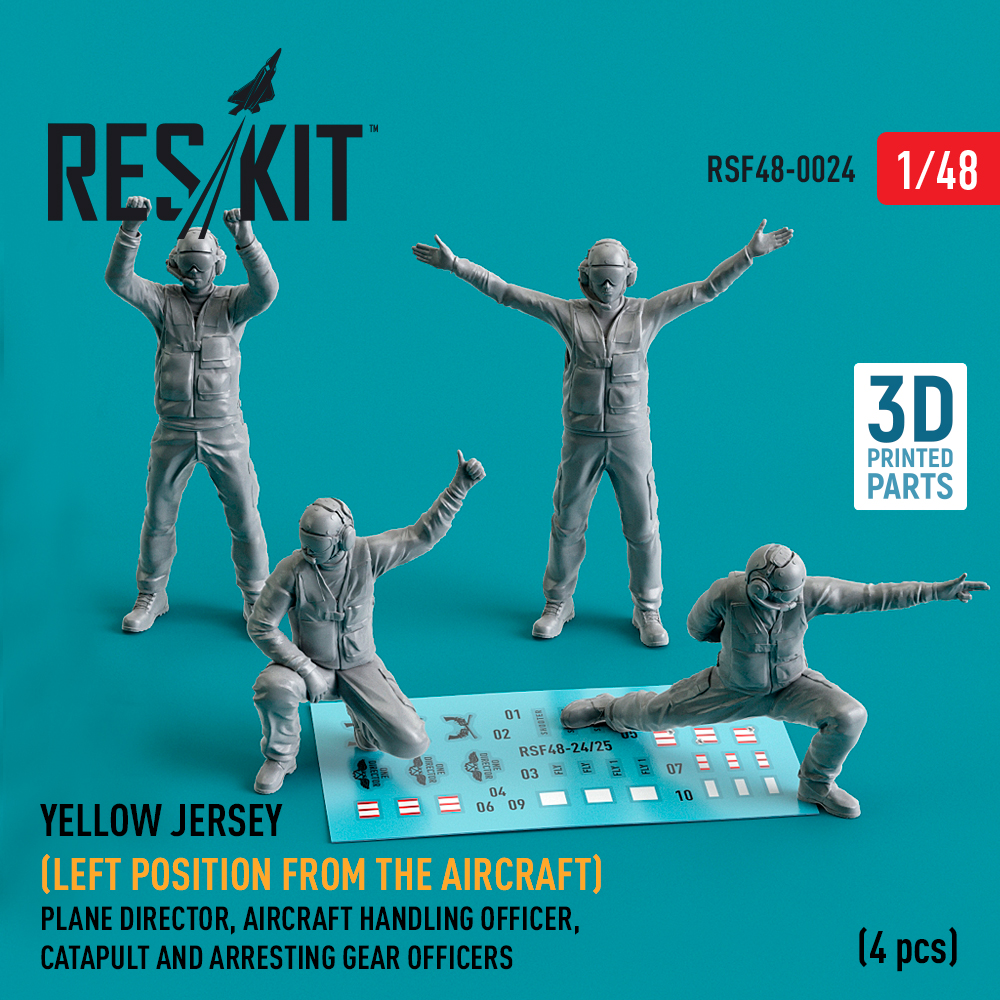 Additions (3D resin printing) 1/48 Yellow jersey (Modern) (Left position from the aircraft) (ResKit)
