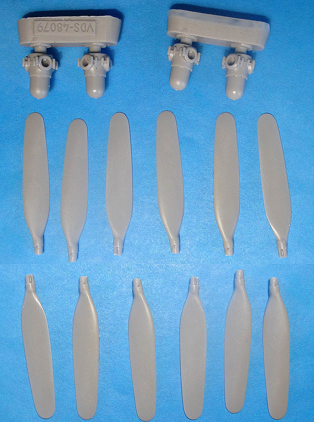 Additions (3D resin printing) 1/48 B-24/B-17 propellers (wide blades) (Vector) 