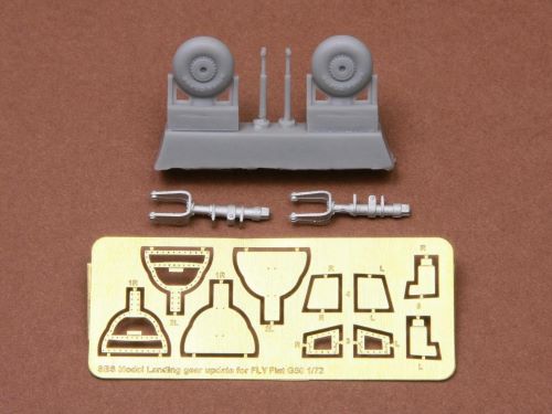 Additions (3D resin printing) 1/72 Fiat G.50 undercarriage set (designed to be used with Fly kits)[Fiat G.50bis/AS]