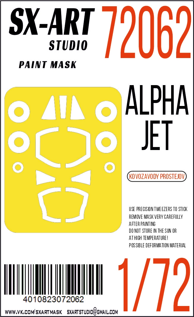 Paint Mask 1/72 Alpha Jet E (Kovozávody Prostějov)