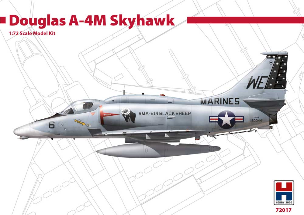 Model kit 1/72  Douglas A-4M Skyhawk -Black Sheep (ex-Fujimi, Cartograf decals) (Hobby 2000) 