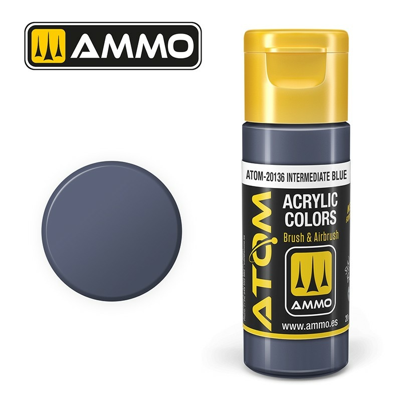 Acrylic paint ATOM Intermediate Blue (Ammo Mig) (20ml) 