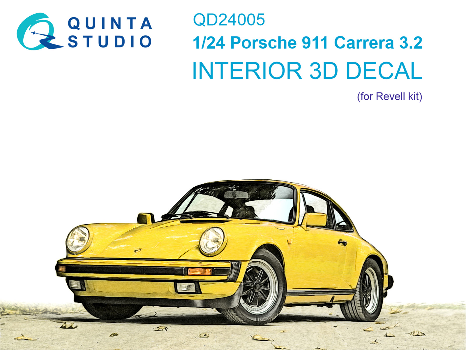 Porsche 911 Carrera 3.2 3D-Printed & coloured Interior on decal paper (Revell)