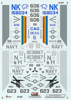 Decal 1/48 Grumman EA-6B Prowlers (2) (CAM)
