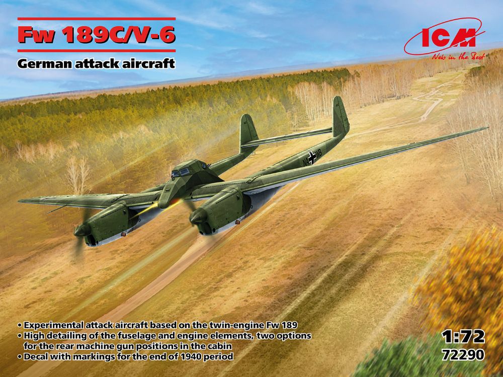 Model kit 1/72 Fw 189C/V-6 German Attack Aircraft (ICM)