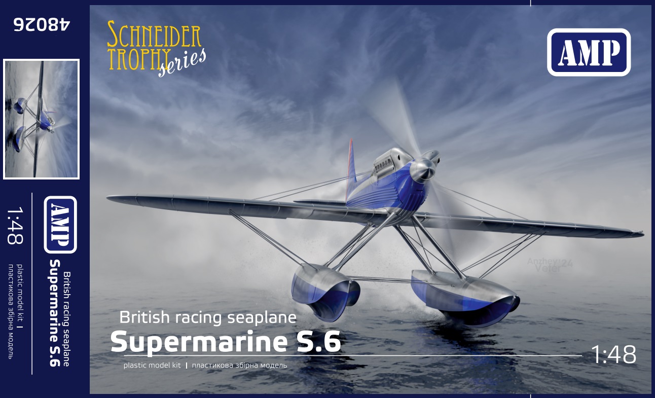 Model kit 1/48 Supermarine S-6A British Racing floatplane Schneider Trophy Series (AMP)